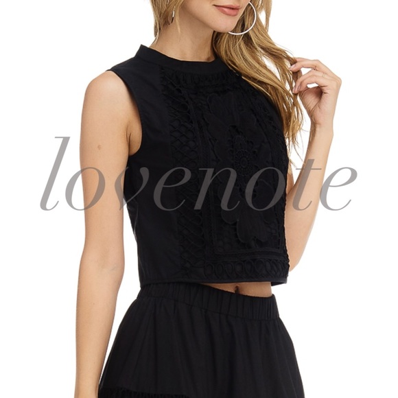 Black Skirt Set With Sleeveless Top and Midi Skirt - Picture 4 of 5